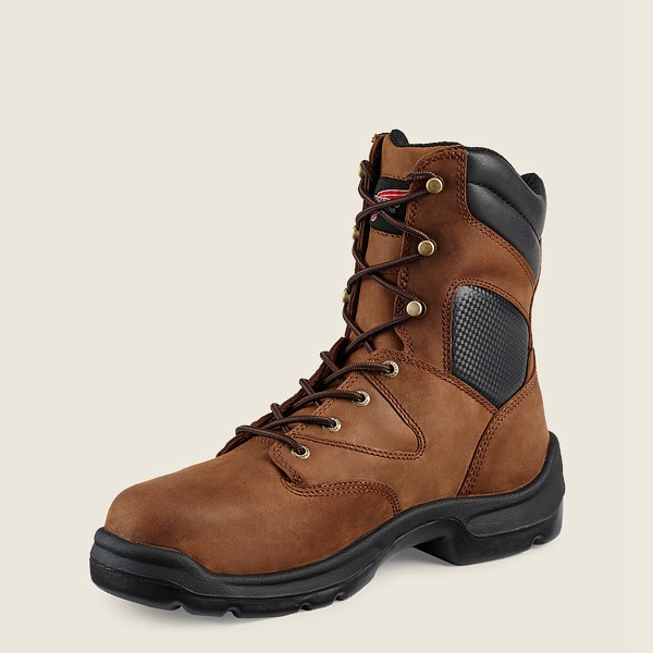 Red Wing Safety Boots Mens Brown - Flexbond - 8-inch Toe Metguard - 9430578-XI